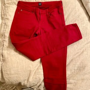 Red gap jeans